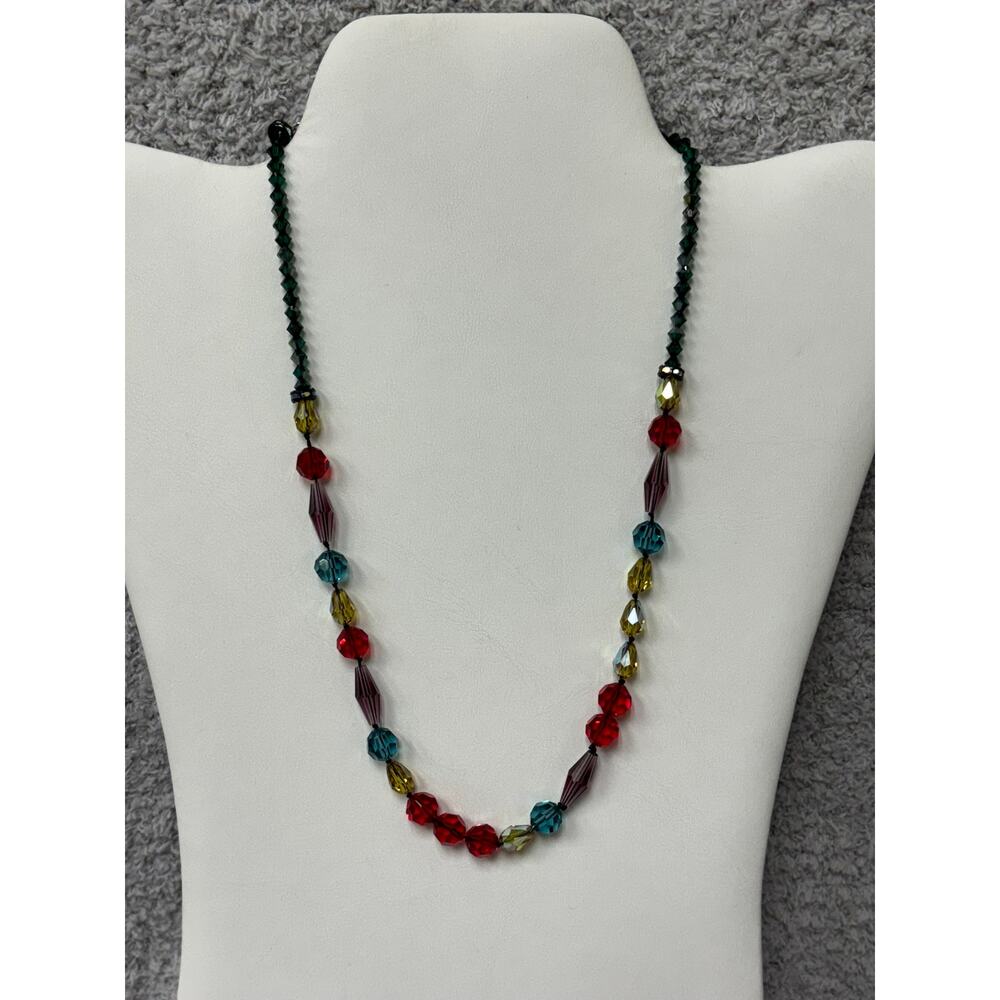 Lori Frantz Koenig Multicolor Austrian Crystal Necklace #64185